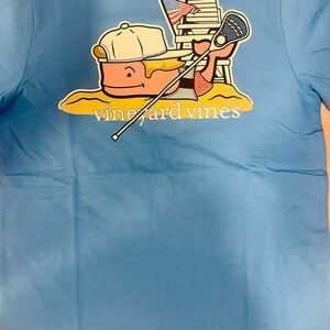Vineyard Vines Blue Lacrosse Short Sleeve Tee